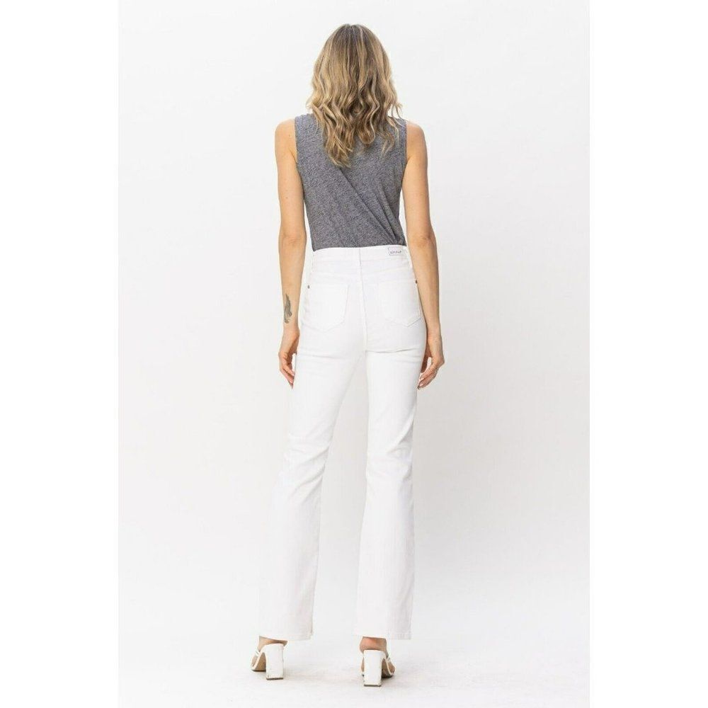Judy Blue So Chic White Denim Hem Slit Bootcut Jeans Size 3-18W 88643 - Picture 7 of 16